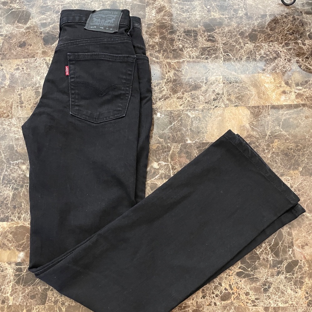 Slim Straight Black Men's Jeans - Levi's